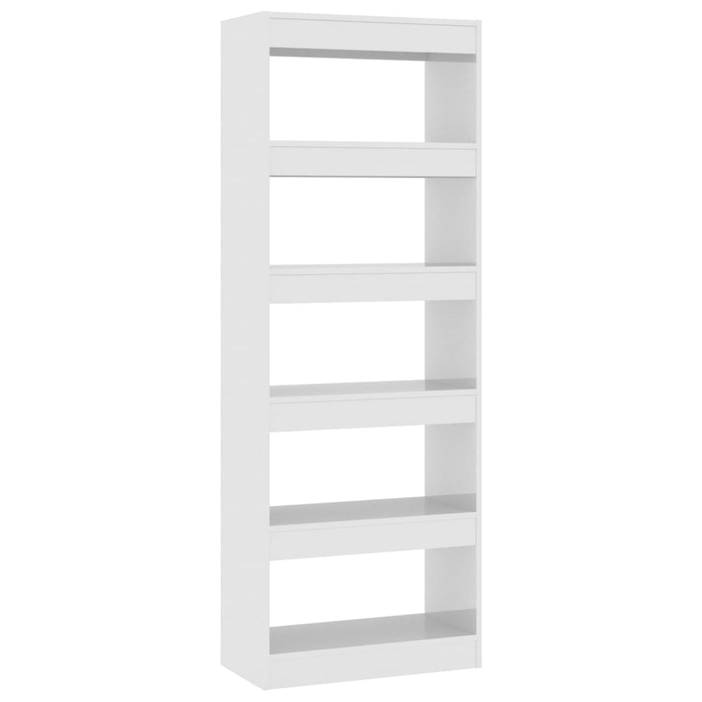 vidaXL Bibliothèque/Séparateur de pièce Blanc Brillant 60x30x166cm Bois d'ingénierie