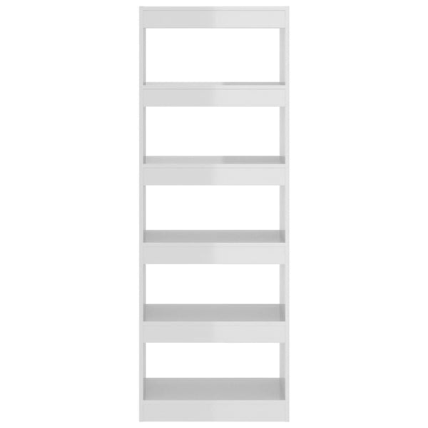Hochglanz Bücherregal Raumteiler Weiß