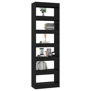 Schwarzes Bücherregal 60x30x198 cm