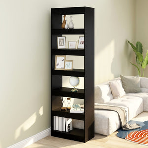 Schwarzes Bücherregal 60x30x198 cm