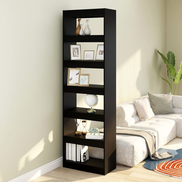 Schwarzes Bücherregal 60x30x198 cm