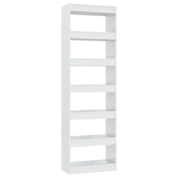 Hochglanz Bücherregal Raumteiler Weiß 198 cm