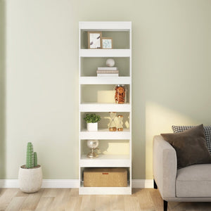 Hochglanz Bücherregal Raumteiler Weiß 198 cm