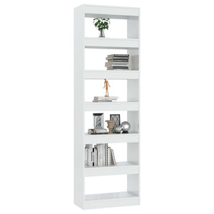 Hochglanz Bücherregal Raumteiler Weiß 198 cm