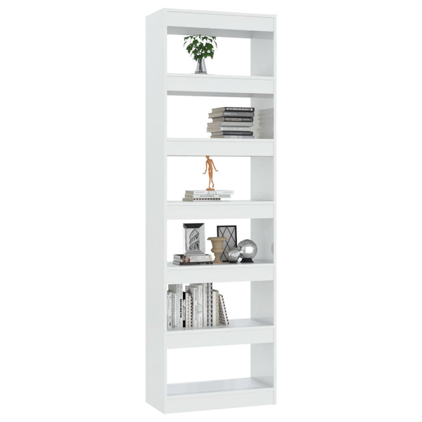 Hochglanz Bücherregal Raumteiler Weiß 198 cm