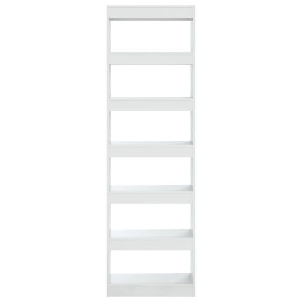 Hochglanz Bücherregal Raumteiler Weiß 198 cm