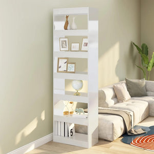 Hochglanz Bücherregal Raumteiler Weiß 198 cm