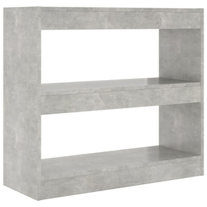 Betongraues Bücherregal/Raumteiler 80x72 cm