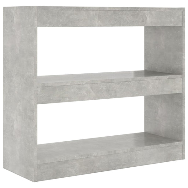 Betongraues Bücherregal/Raumteiler 80x72 cm