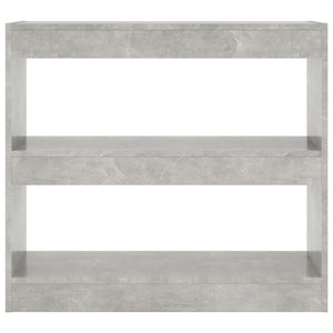 Betongraues Bücherregal/Raumteiler 80x72 cm