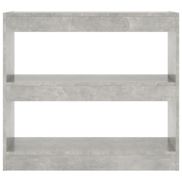 Betongraues Bücherregal/Raumteiler 80x72 cm