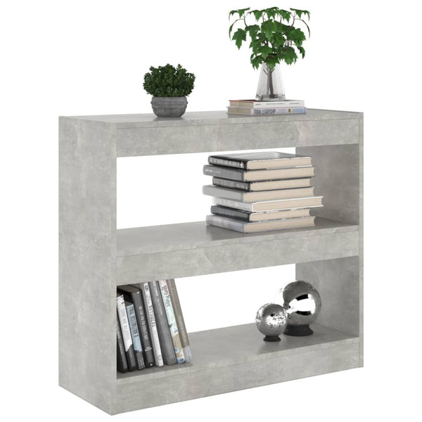 Betongraues Bücherregal/Raumteiler 80x72 cm