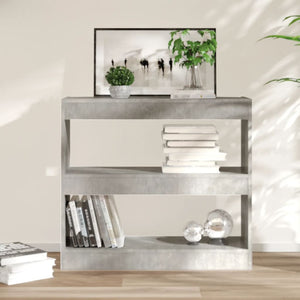 Betongraues Bücherregal/Raumteiler 80x72 cm