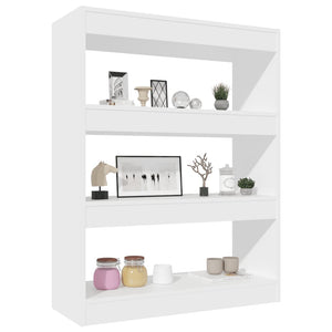 Weißes Bücherregal/Raumteiler, 80x103 cm
