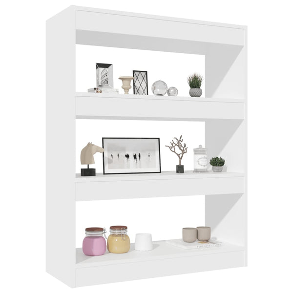 Weißes Bücherregal/Raumteiler, 80x103 cm