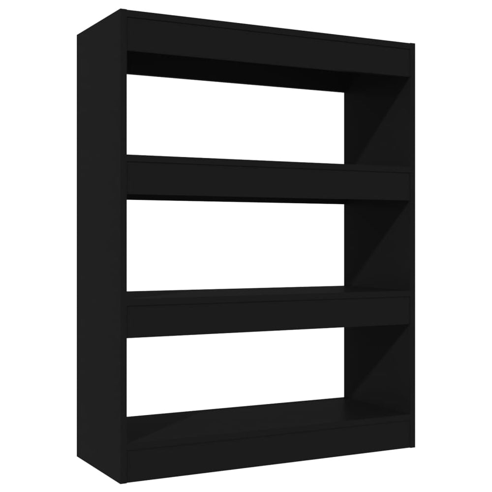 vidaXL Bibliothèque/Séparateur de pièce Noir 80x30x103 cm Bois d'ingénierie