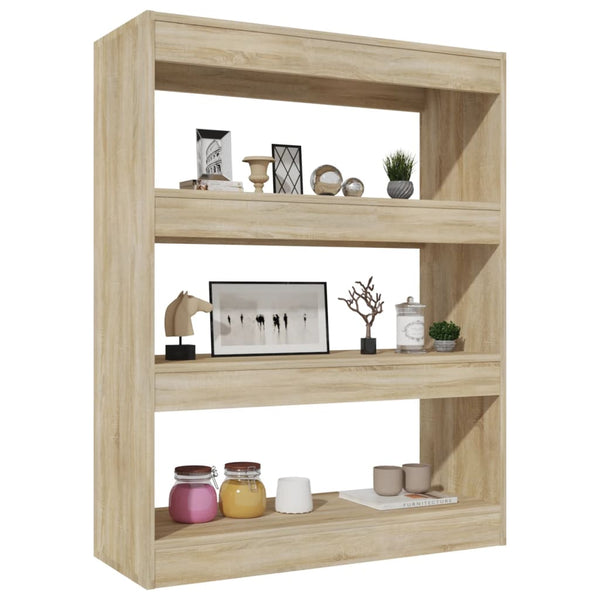 Sonoma Eiche Bücherregal Raumteiler 80x103 cm