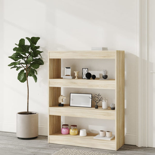 Sonoma Eiche Bücherregal Raumteiler 80x103 cm