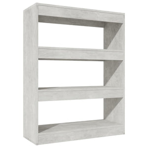 Betongraues Bücherregal 80x30x103 cm