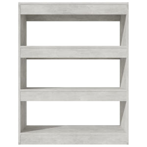 Betongraues Bücherregal 80x30x103 cm