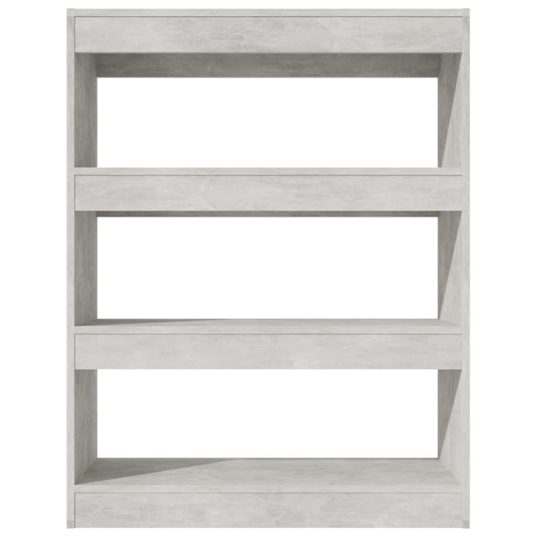 Betongraues Bücherregal 80x30x103 cm