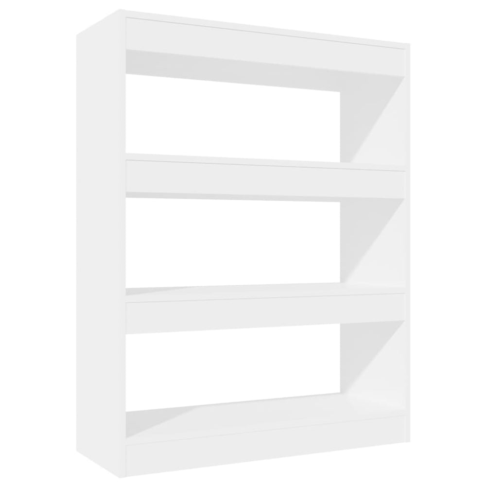 vidaXL Bibliothèque/Séparateur de pièce Blanc Brillant 80x30x103 cm Aggloméré