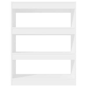 vidaXL Bibliothèque/Séparateur de pièce Blanc Brillant 80x30x103 cm Aggloméré