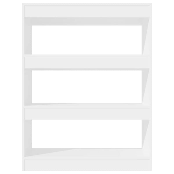 vidaXL Bibliothèque/Séparateur de pièce Blanc Brillant 80x30x103 cm Aggloméré