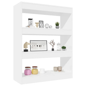 vidaXL Bibliothèque/Séparateur de pièce Blanc Brillant 80x30x103 cm Aggloméré