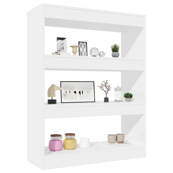 vidaXL Bibliothèque/Séparateur de pièce Blanc Brillant 80x30x103 cm Aggloméré
