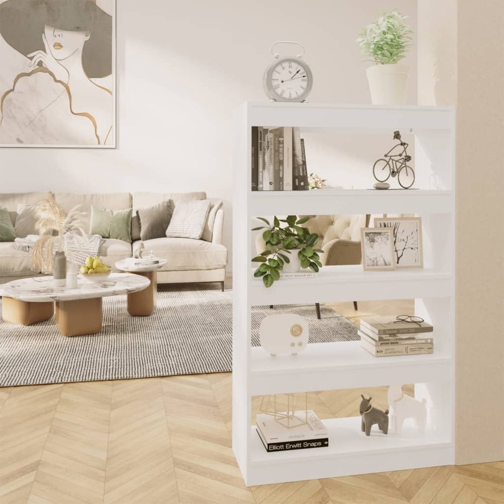 vidaXL Bibliothèque/séparateur de pièce blanc 80x30x135 cm Aggloméré