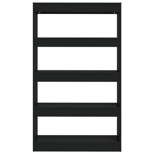 Schwarzes Bücherregal Raumteiler 80x135 cm