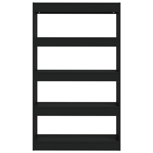 Schwarzes Bücherregal Raumteiler 80x135 cm