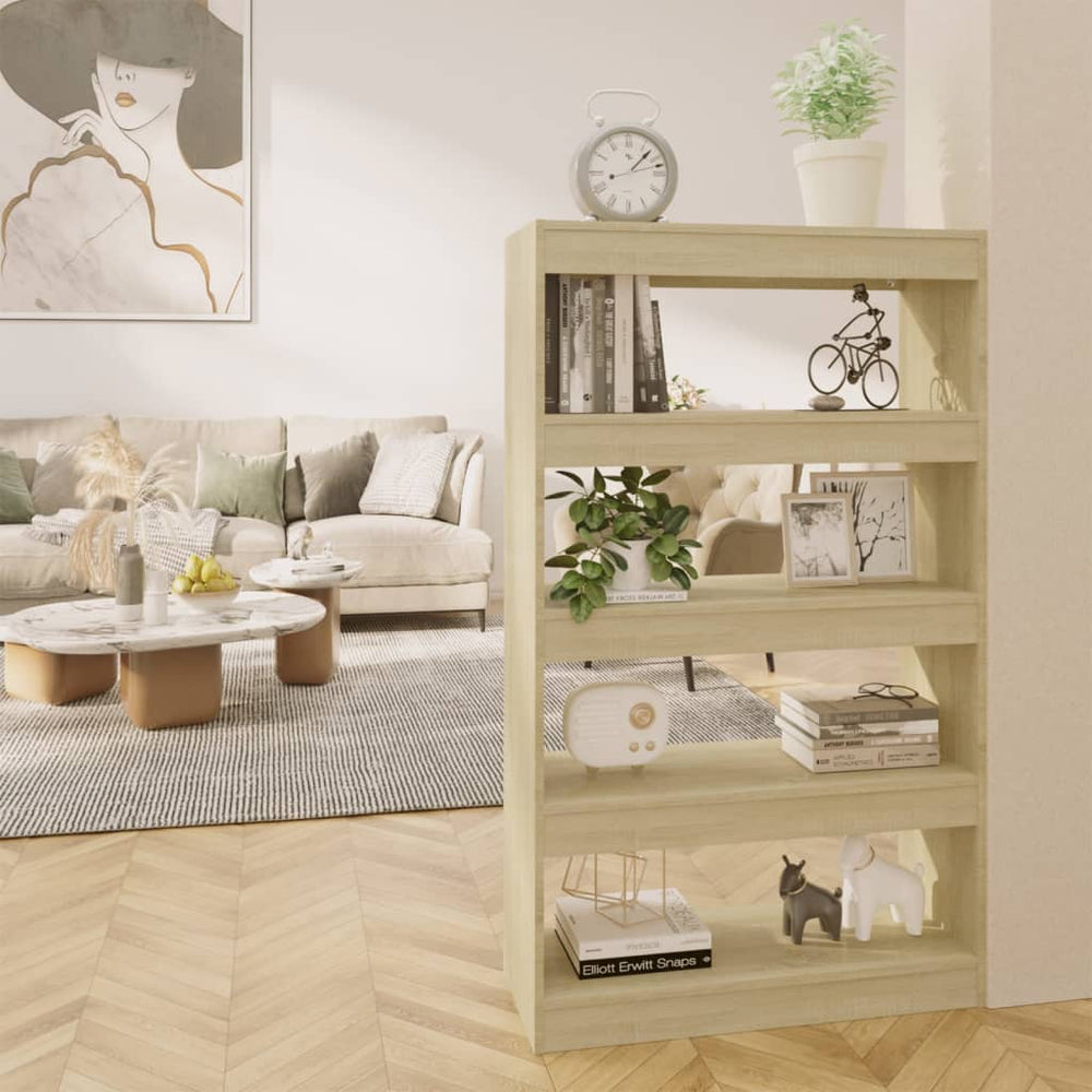 vidaXL Bibliothèque/séparateur de pièce Chêne Sonoma 80x30x135 cm Bois d'ingénierie