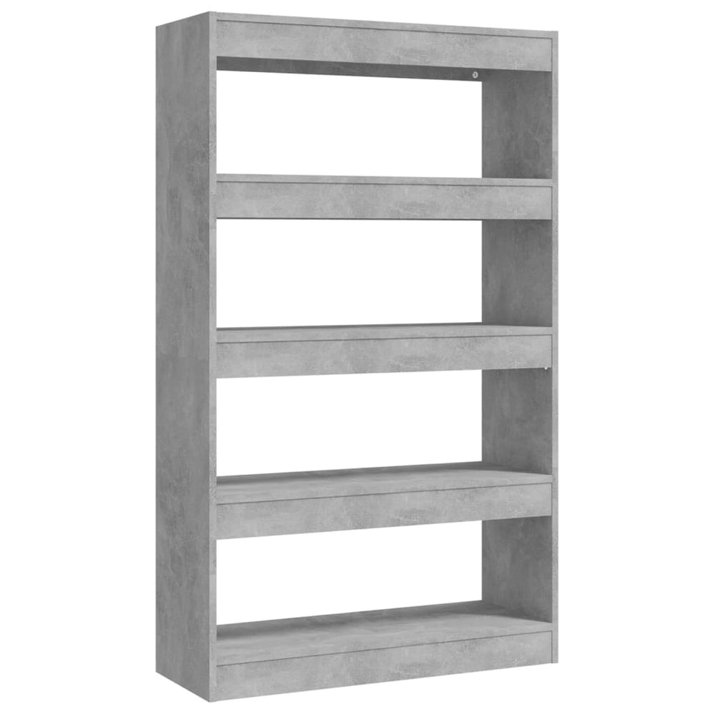 vidaXL Bibliothèque/Séparateur de pièce Gris béton 80x30x135 cm Bois d'ingénierie