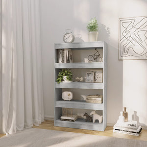 Betongraues Bücherregal Raumteiler 80x135 cm