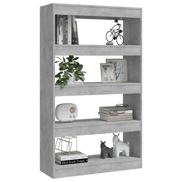 Betongraues Bücherregal Raumteiler 80x135 cm