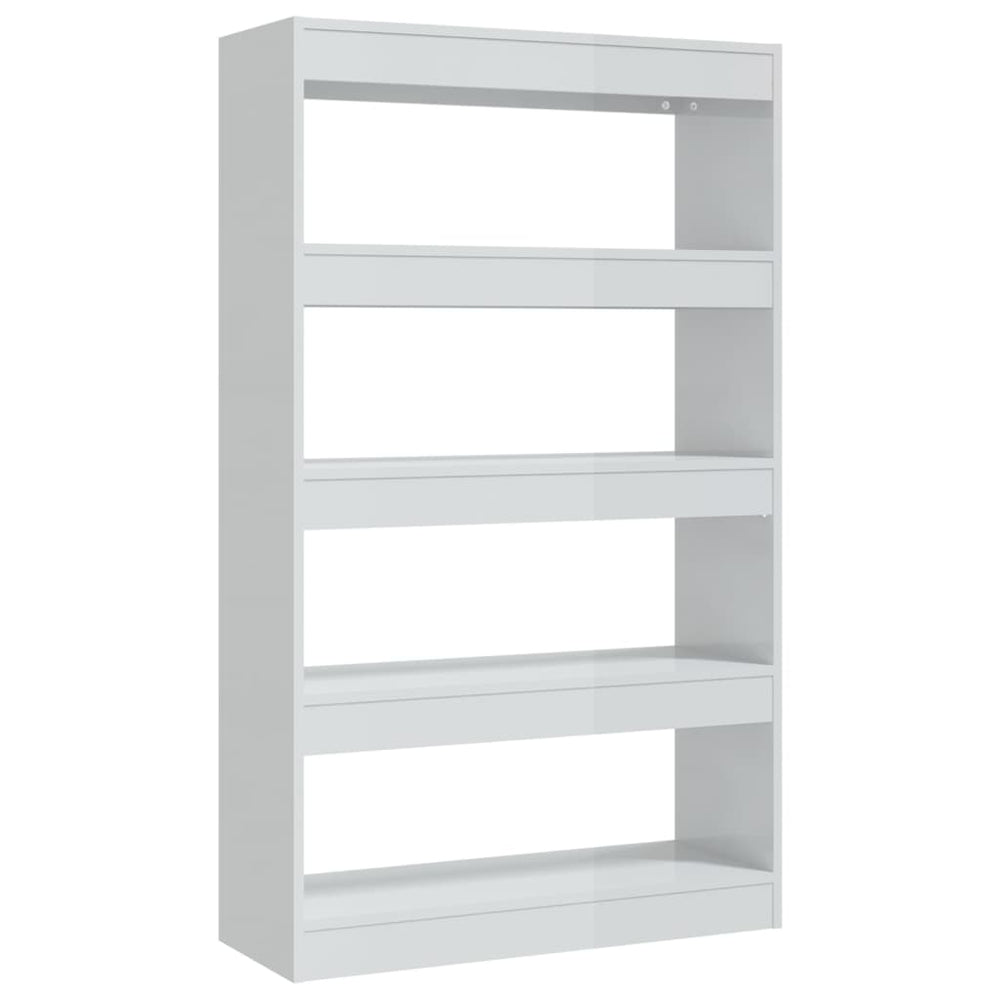 Hochglanz Bücherregal Raumteiler Weiß 80x135cm