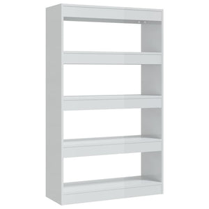 Hochglanz Bücherregal Raumteiler Weiß 80x135cm