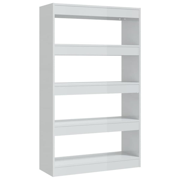 Hochglanz Bücherregal Raumteiler Weiß 80x135cm