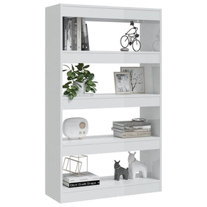 Hochglanz Bücherregal Raumteiler Weiß 80x135cm