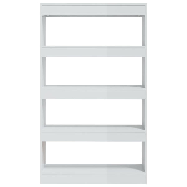 Hochglanz Bücherregal Raumteiler Weiß 80x135cm