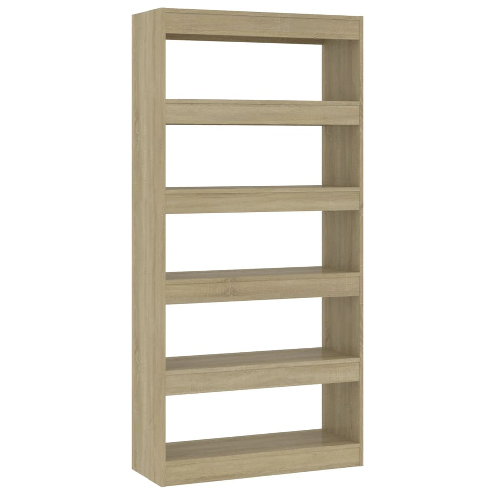 vidaXL Bibliothèque/Séparateur de pièce Chêne Sonoma 80x30x166 cm Bois d'ingénierie