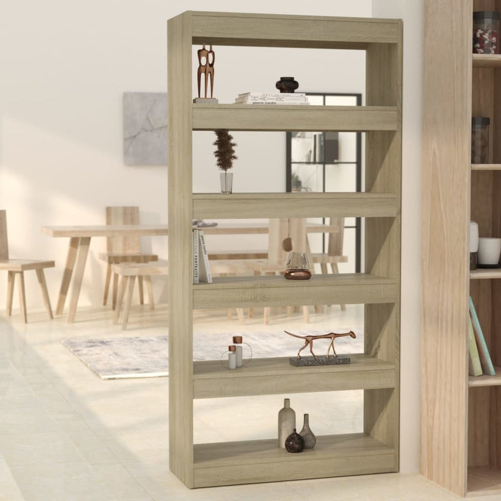 vidaXL Bibliothèque/Séparateur de pièce Chêne Sonoma 80x30x166 cm Bois d'ingénierie