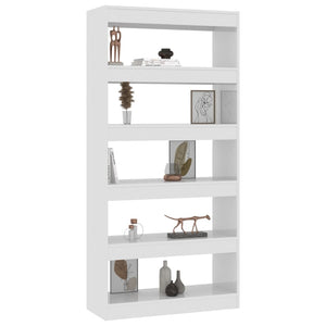 Hochglanz Bücherregal Raumteiler Weiß 166cm