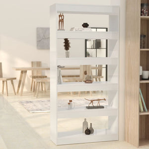 Hochglanz Bücherregal Raumteiler Weiß 166cm
