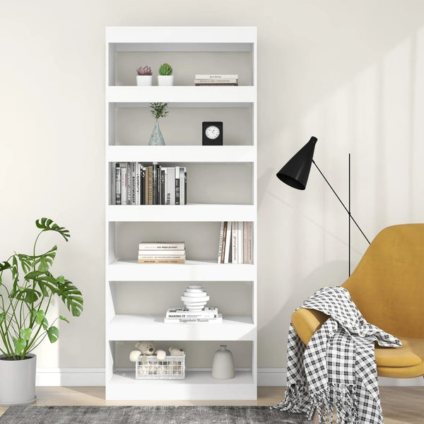 Weißes Bücherregal Raumteiler 80x198 cm