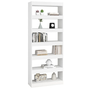 Weißes Bücherregal Raumteiler 80x198 cm