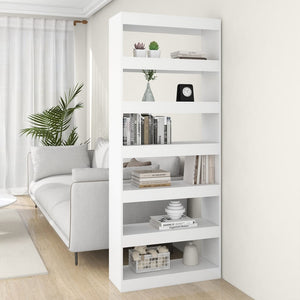 Weißes Bücherregal Raumteiler 80x198 cm