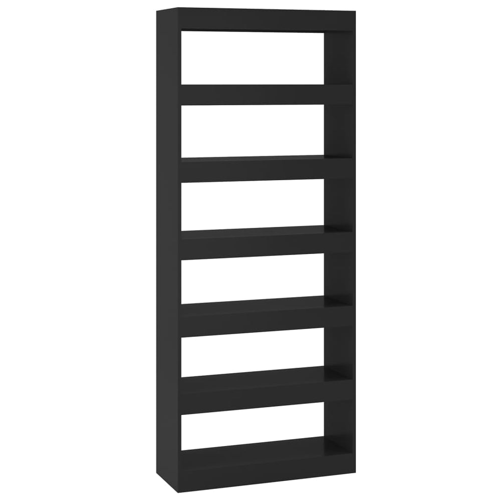 vidaXL Étagère/Séparateur de pièce noir 80x30x198 cm en bois d'ingénierie
